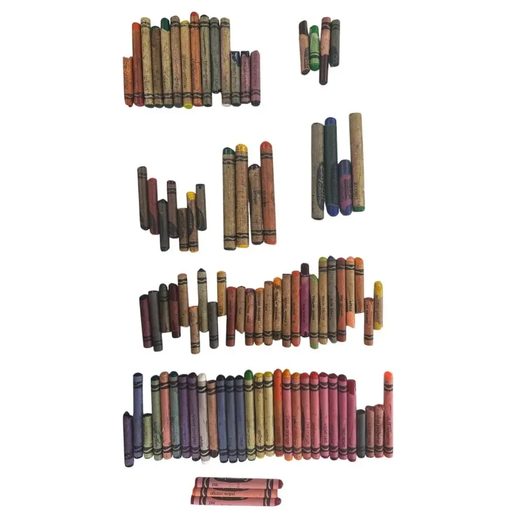 Vintage Crayola Crayons Large Lot Bundle Used Retired Colors Collection